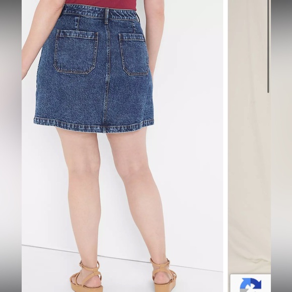 Lane Bryant Dark Denim Mini Skirt - Picture 2 of 6